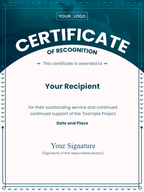 certificate sample